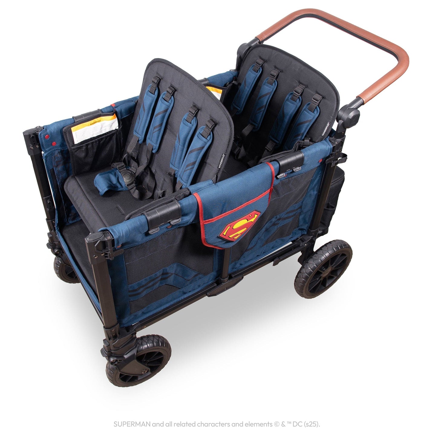 WonderFold W4 Luxe Pro (4 Seater) Stroller Wagon - Superman - W4LUXP-WBSP
