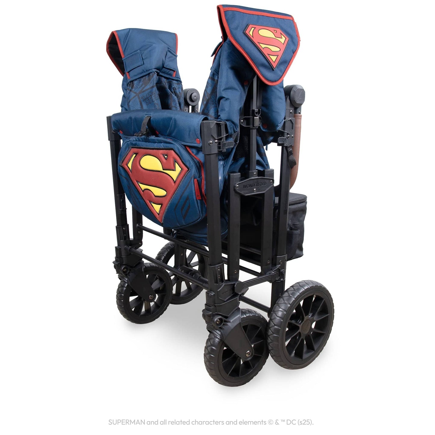 WonderFold W4 Luxe Pro (4 Seater) Stroller Wagon - Superman - W4LUXP-WBSP