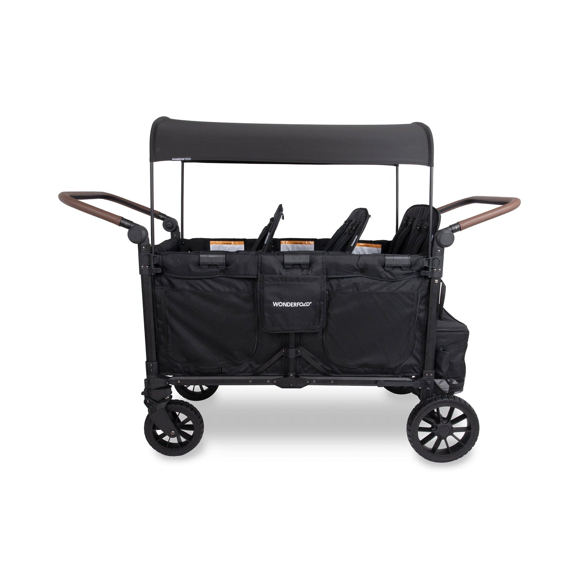 WonderFold W6 Pro (6 Seater) Stroller Wagon - Jet Black - W6LUXP-BLK