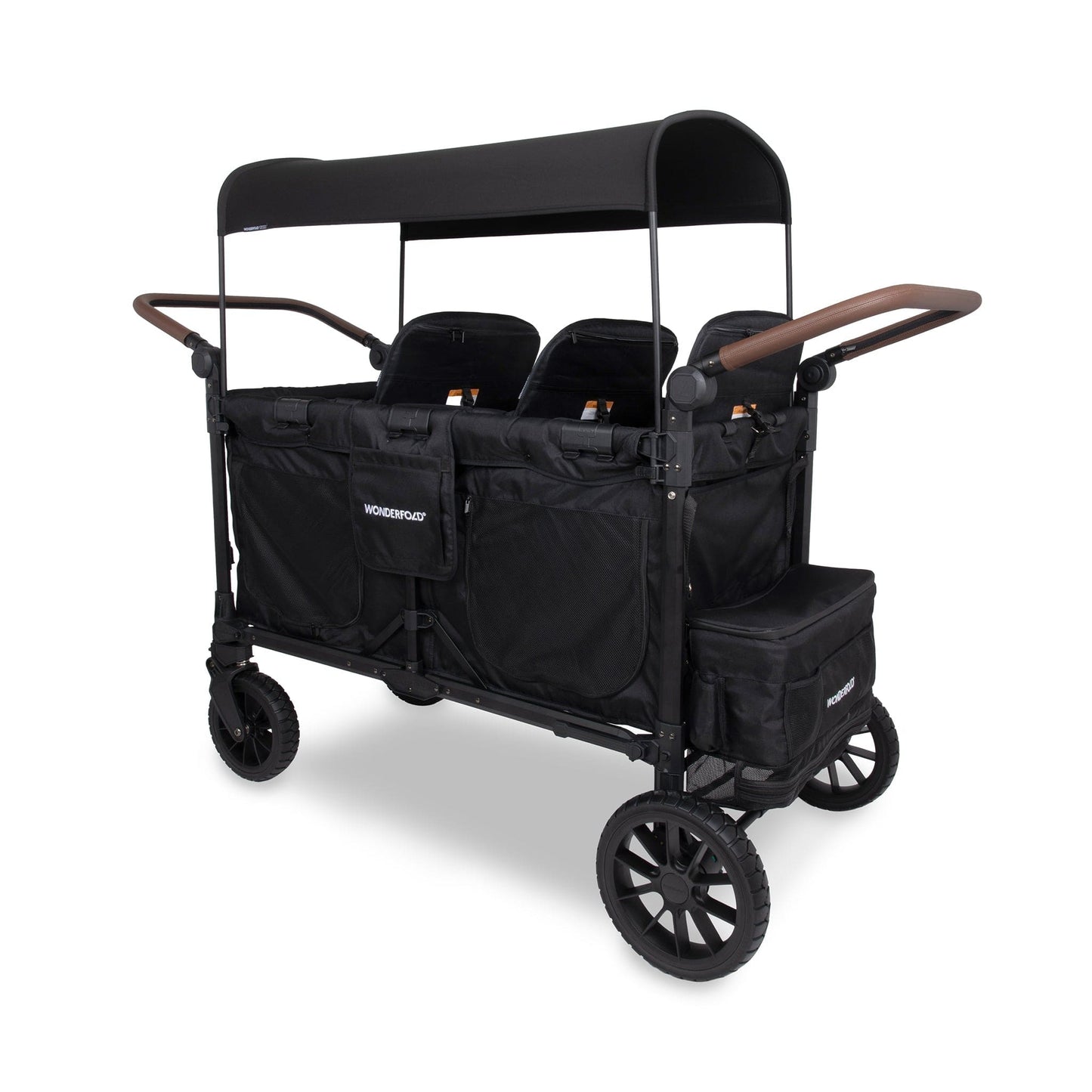 WonderFold W6 Pro Luxe (6 Seater) Stroller Wagon - Jet Black - W6LUXP-JBLK