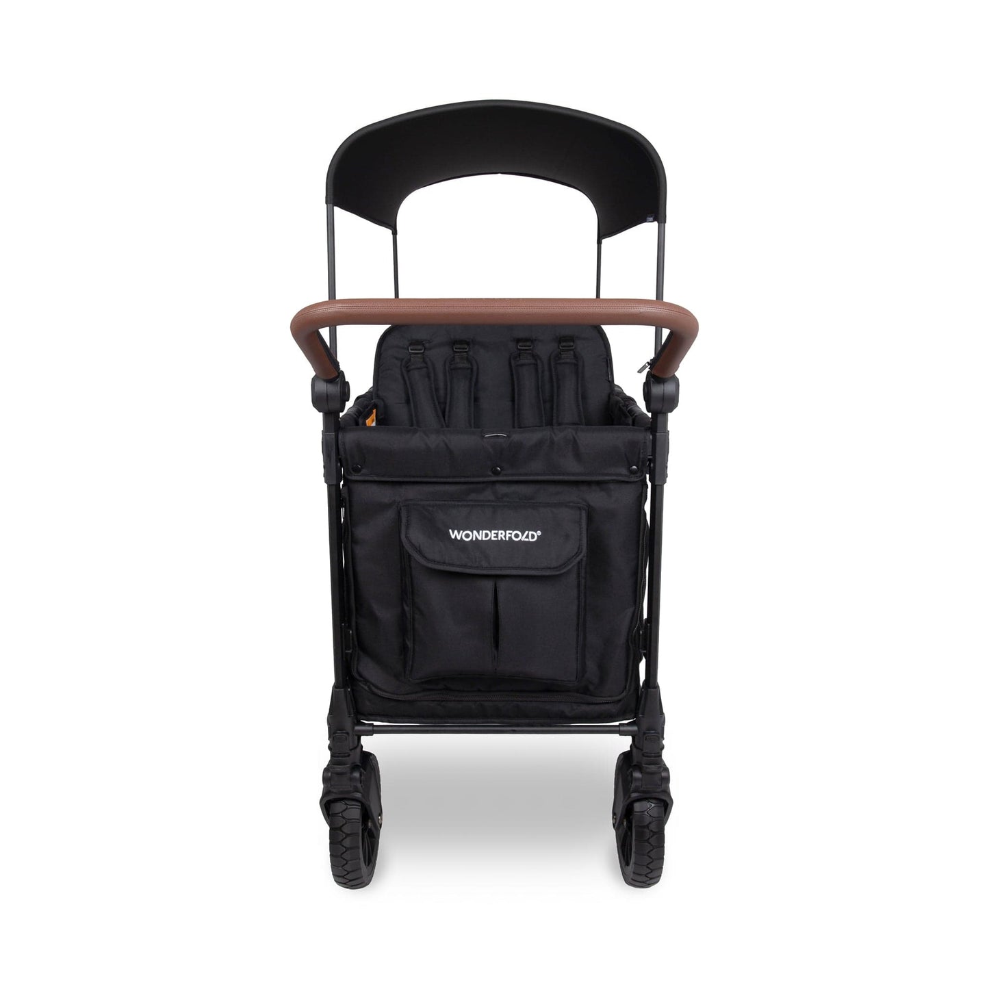 WonderFold W6 Pro Luxe (6 Seater) Stroller Wagon - Jet Black - W6LUXP-JBLK