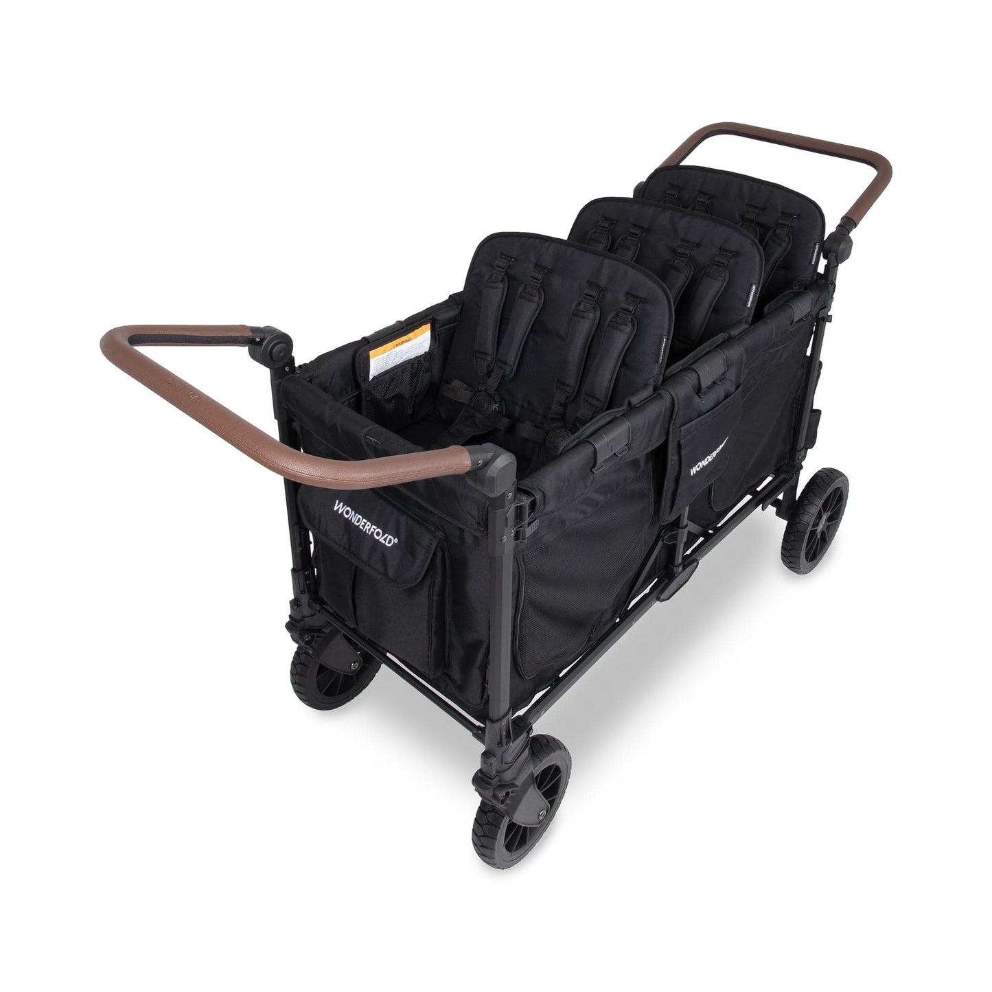WonderFold W6 Pro Luxe (6 Seater) Stroller Wagon - Jet Black - W6LUXP-JBLK