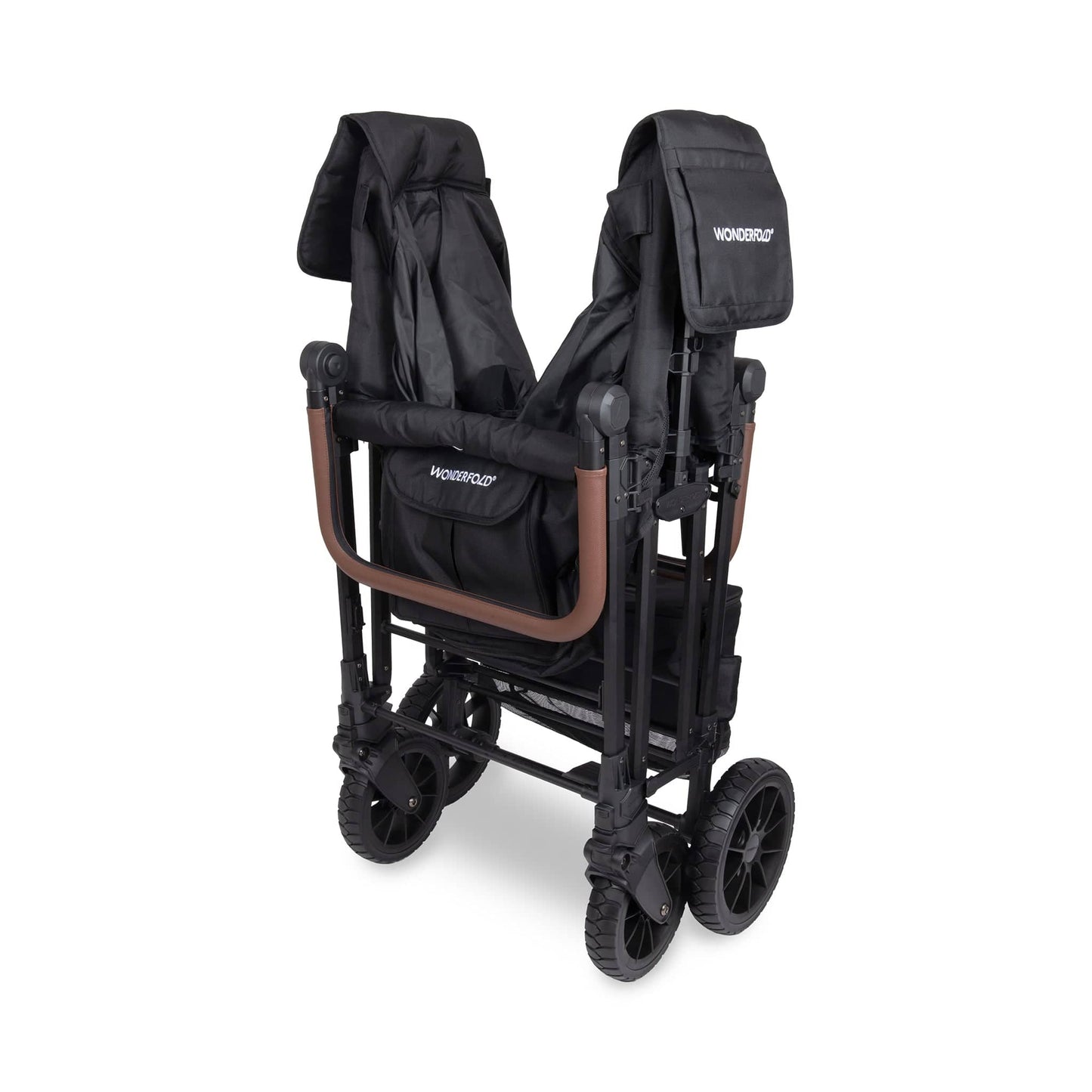 WonderFold W6 Pro (6 Seater) Stroller Wagon - Jet Black - W6LUXP-BLK