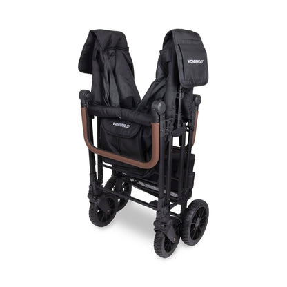WonderFold W6 Pro Luxe (6 Seater) Stroller Wagon - Jet Black - W6LUXP-JBLK