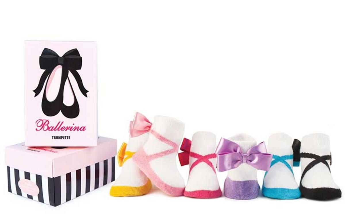 Trumpette Ballerina Socks, 6 Pack - 0-12M