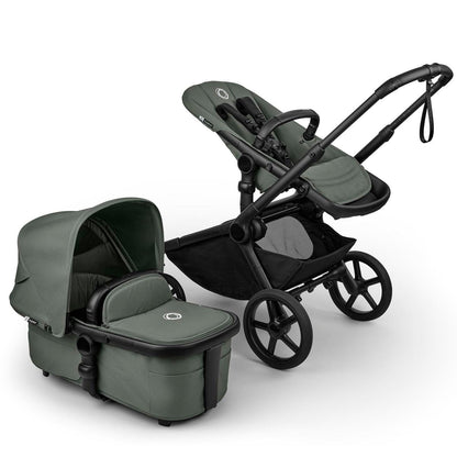Bugaboo Kangaroo Complete Single-to-Double Stroller - Black / Forest Green / Forest Green