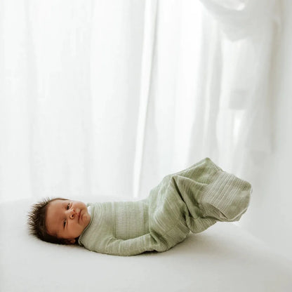 Swaddelini Bamboo Blend Sleep Sack Swaddle - Mint (6-12LBS)
