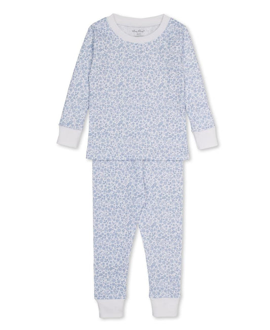 Kissy Kissy Pajama Set Snug Print - Lt Blue, 12-18M