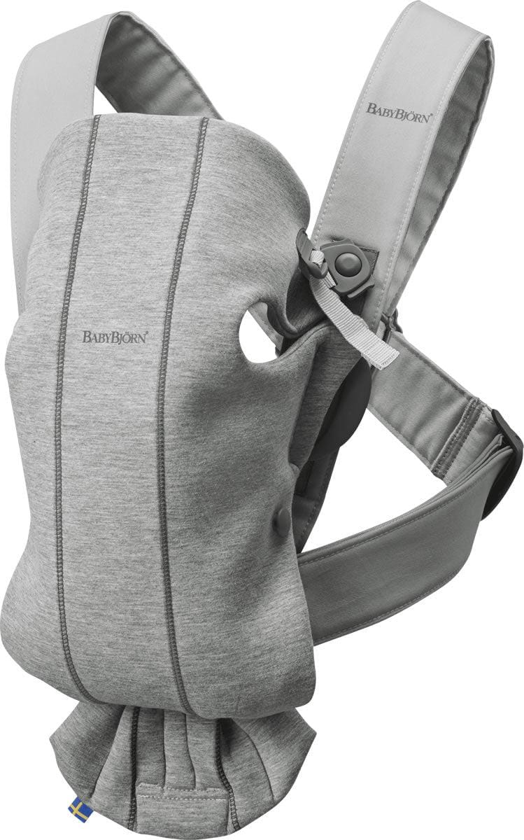 BabyBjörn OPEN BOX Baby Carrier Mini 3D Jersey, Light Gray - 021072US-fob