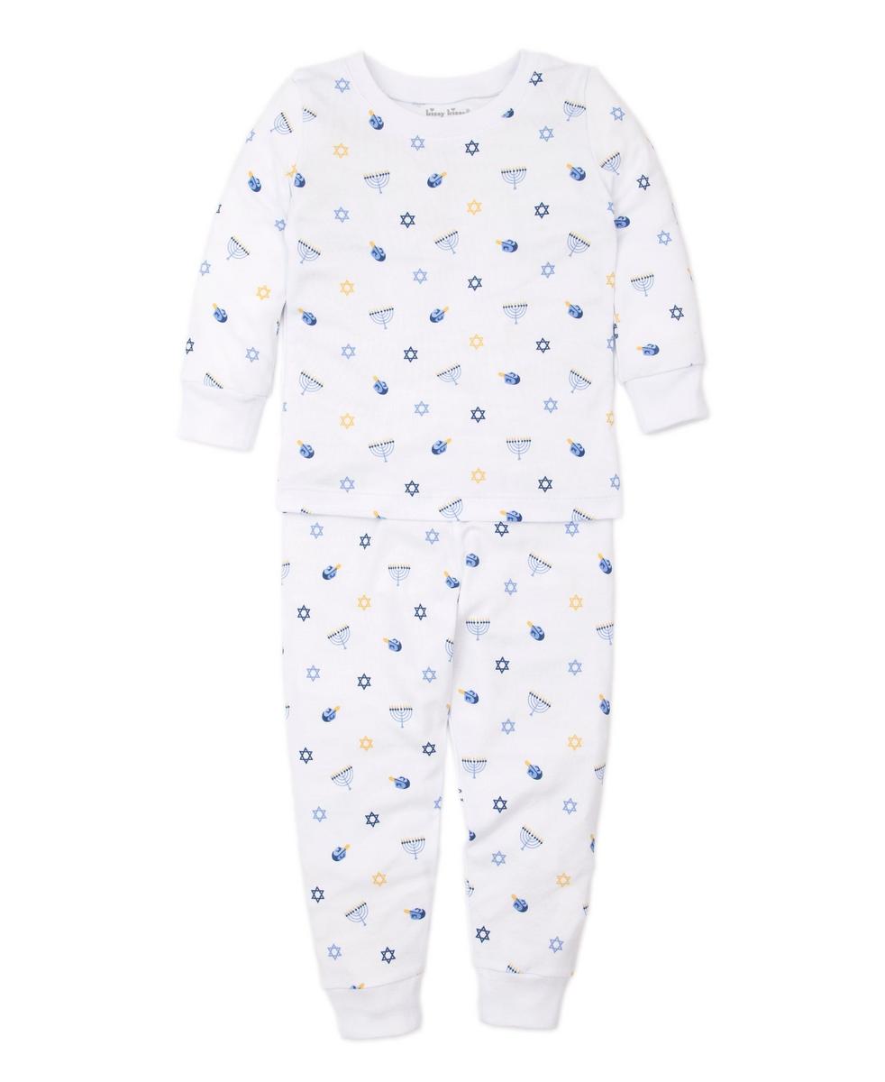 Kissy Kissy Snug Pajama Set - My First Hanukkah Blue, 2Y