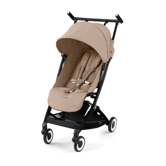 Cybex Libelle 2 Compact Stroller (with 1 Pull Harness) - Black Frame / Almond Beige - 524000607