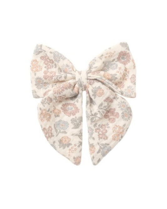 Quincy Mae Bow Vintage Floral - Natural