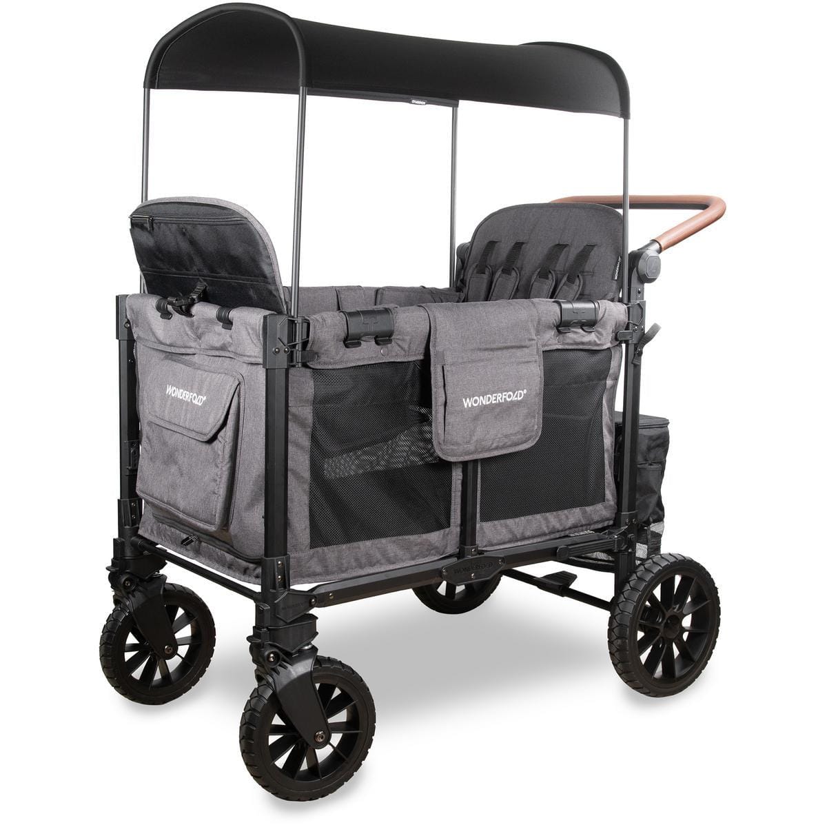 WonderFold OPEN BOX W4 Luxe Pro (4 Seater) Stroller Wagon - Charcoal Gray - W4LUXP-GRY-ob