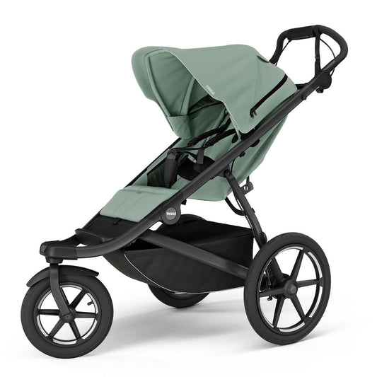 Thule Urban Glide 3 Single Jogging Stroller with NON-Magnetic Buckle - Mist Green