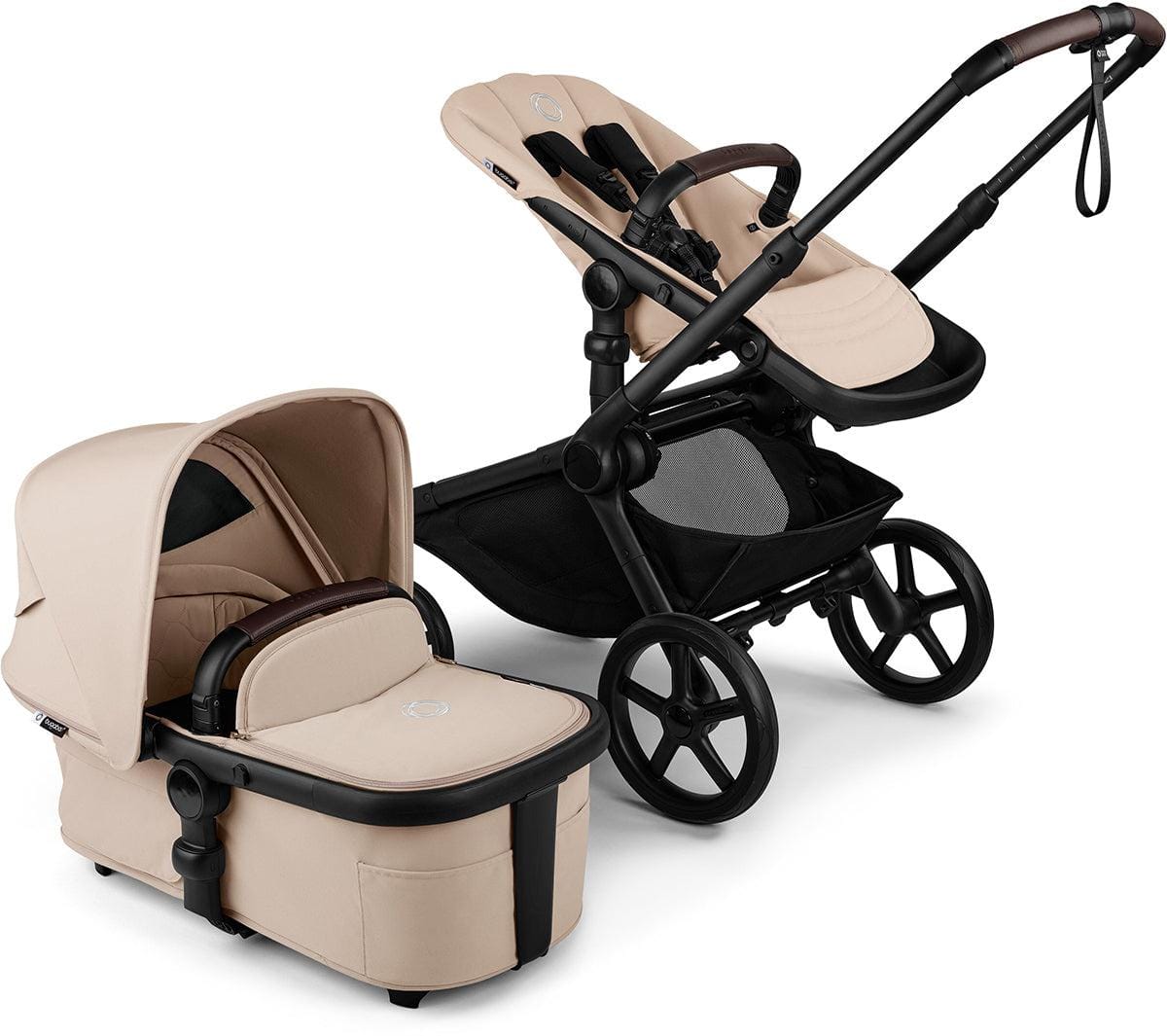 Bugaboo OPEN BOX Kangaroo Complete Single-to-Double Stroller - Black / Desert Taupe / Desert Taupe - 100280028-OB