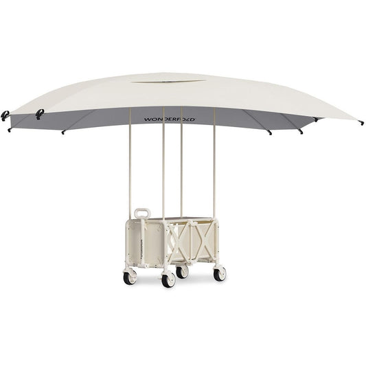 WonderFold S5 Convertible Utility Wagon + Canopy Bundle - Beige - S5-BG-S5CPY-BG-B