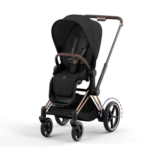 Cybex ePriam 2 Electronic Assist Stroller (One Box) - Rose Gold / Sepia Black