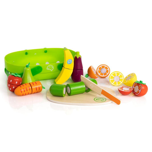 Fat Brain Toys Pretendables Fruit & Veggie Basket - FA401-1