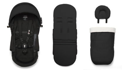 Stokke YOYO3 Ultra Compact Complete 0+/6+ Stroller Bundle - Black / Black - 653300-647903