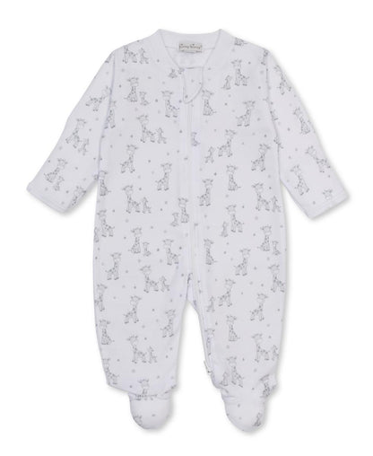 Kissy Kissy Footie w/ Zip Print - Silver, Newborn