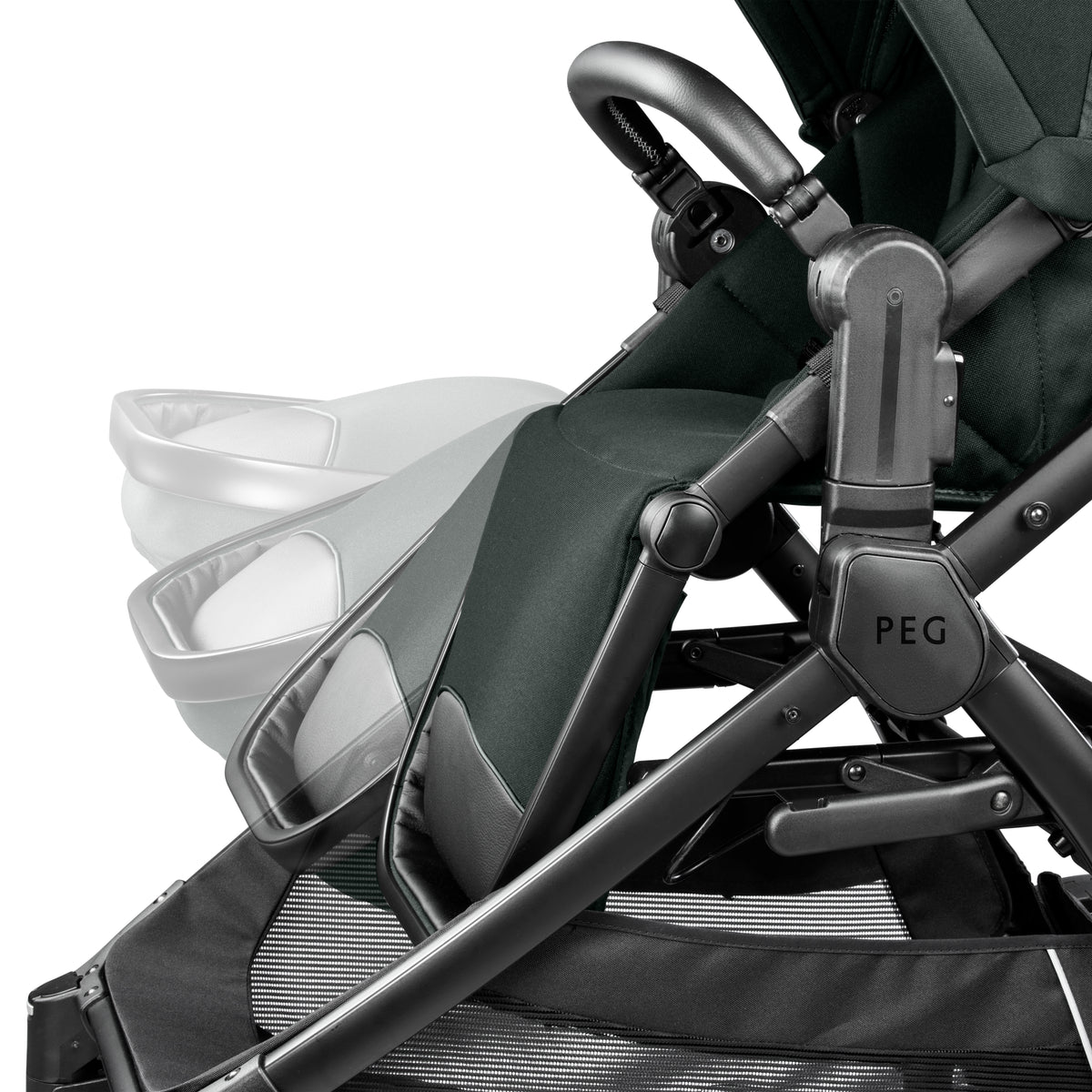 PEG YPSI Single-to-Double Stroller - Metal