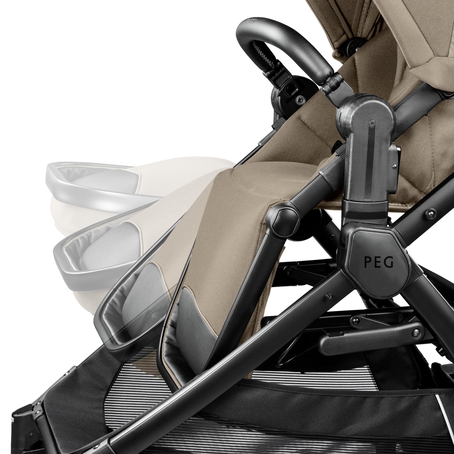 PEG YPSI Single-to-Double Stroller - Vanilla Blend