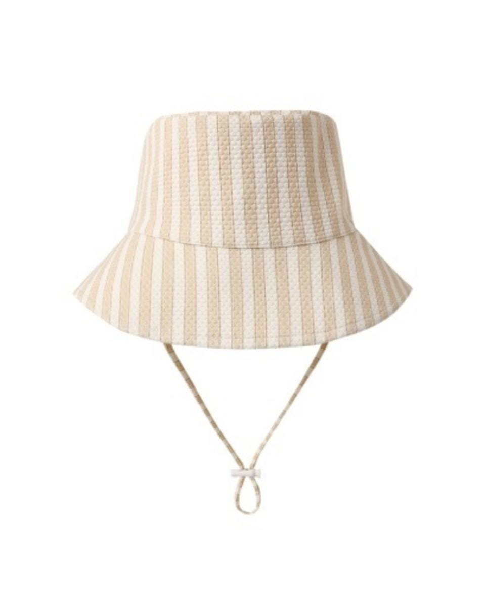 Quincy Mae Bucket Hat Summer Stripe - Butterscotch, 6-12M