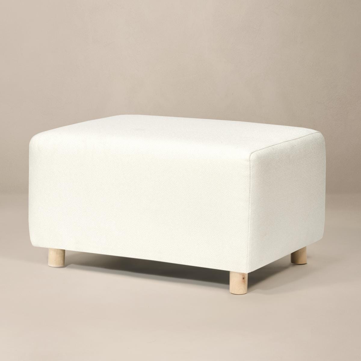 Oilo The Ollie Ottoman: Stationary with Wood Legs -