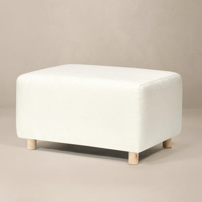 Oilo The Ollie Ottoman: Stationary with Wood Legs -