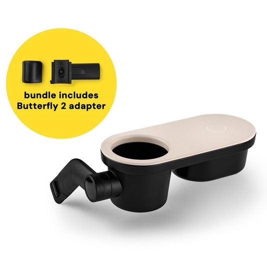 Bugaboo Stroller Snack Tray + Butterfly 2 Tray Adapter Bundle - 100315002-100327002