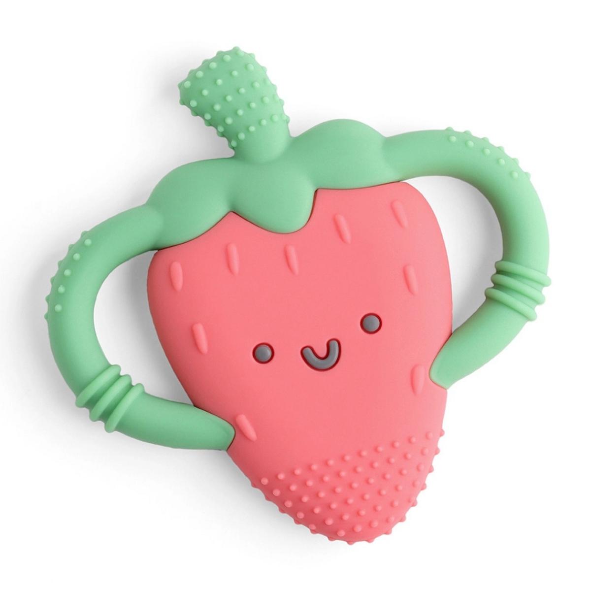 Itzy Ritzy Chew Crew Easy-hold Silicone Teether - Bonnie the Strawberry - 604501618