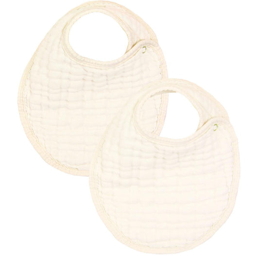 Lou Lou & Company Cloud Muslin Bib 2 pk - Cream
