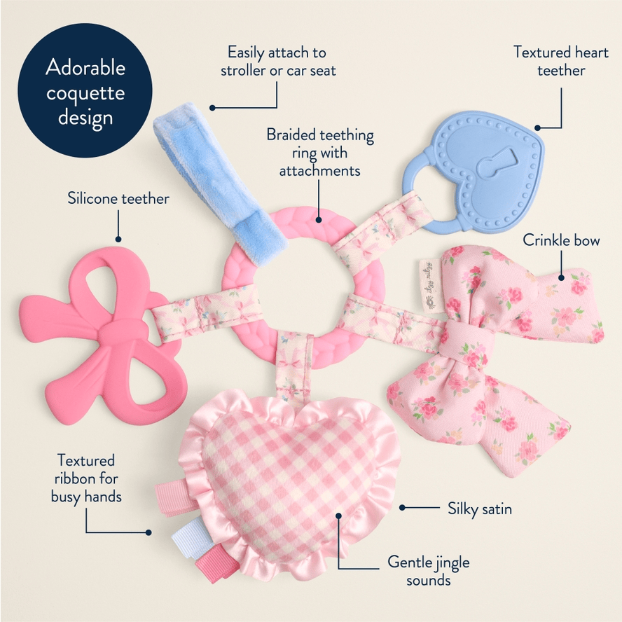 Itzy Ritzy Bitzy Busy Ring Teething Activity Toy - Bow