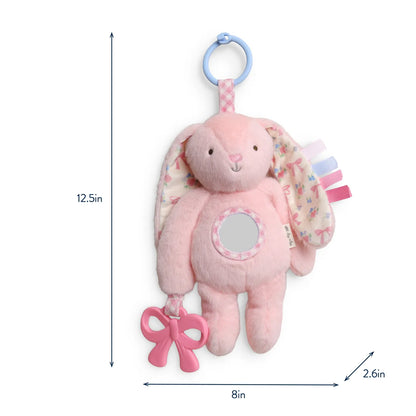Itzy Ritzy Pink Bunny Bitzy Traveler Plush Toy