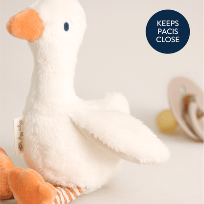 Itzy Ritzy Bitzy Pal Natural Rubber Pacifier & Plush - Goose