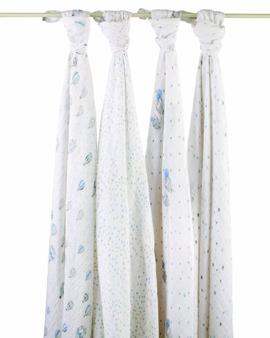 Aden + Anais 100% Cotton Wrap 4-Pack - Night Sky - 2043