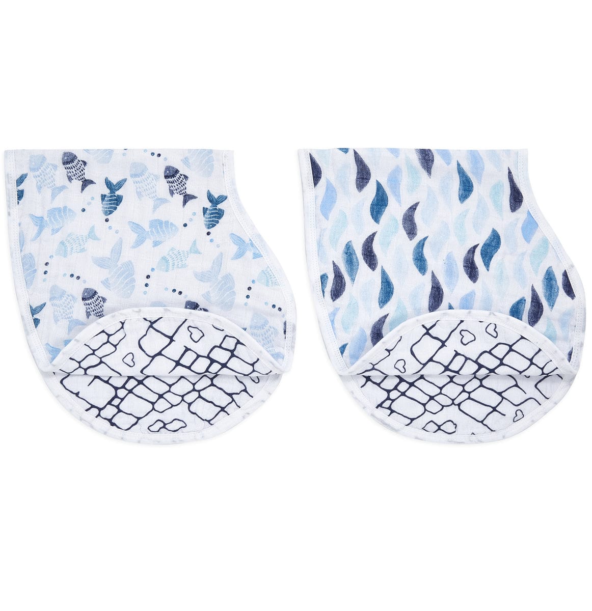 Aden + Anais Burpy Bibs, 2 Pack - Gone Fishing - ABBC20002