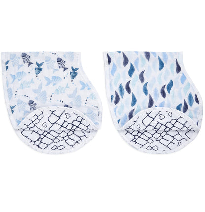 Aden + Anais Burpy Bibs, 2 Pack - Gone Fishing - ABBC20002