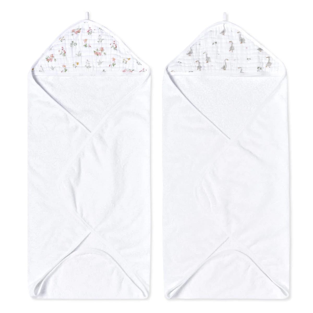 Aden + Anais Essentials Cotton Muslin Hooded Towels 2 pk - Country Floral - EHTC20026