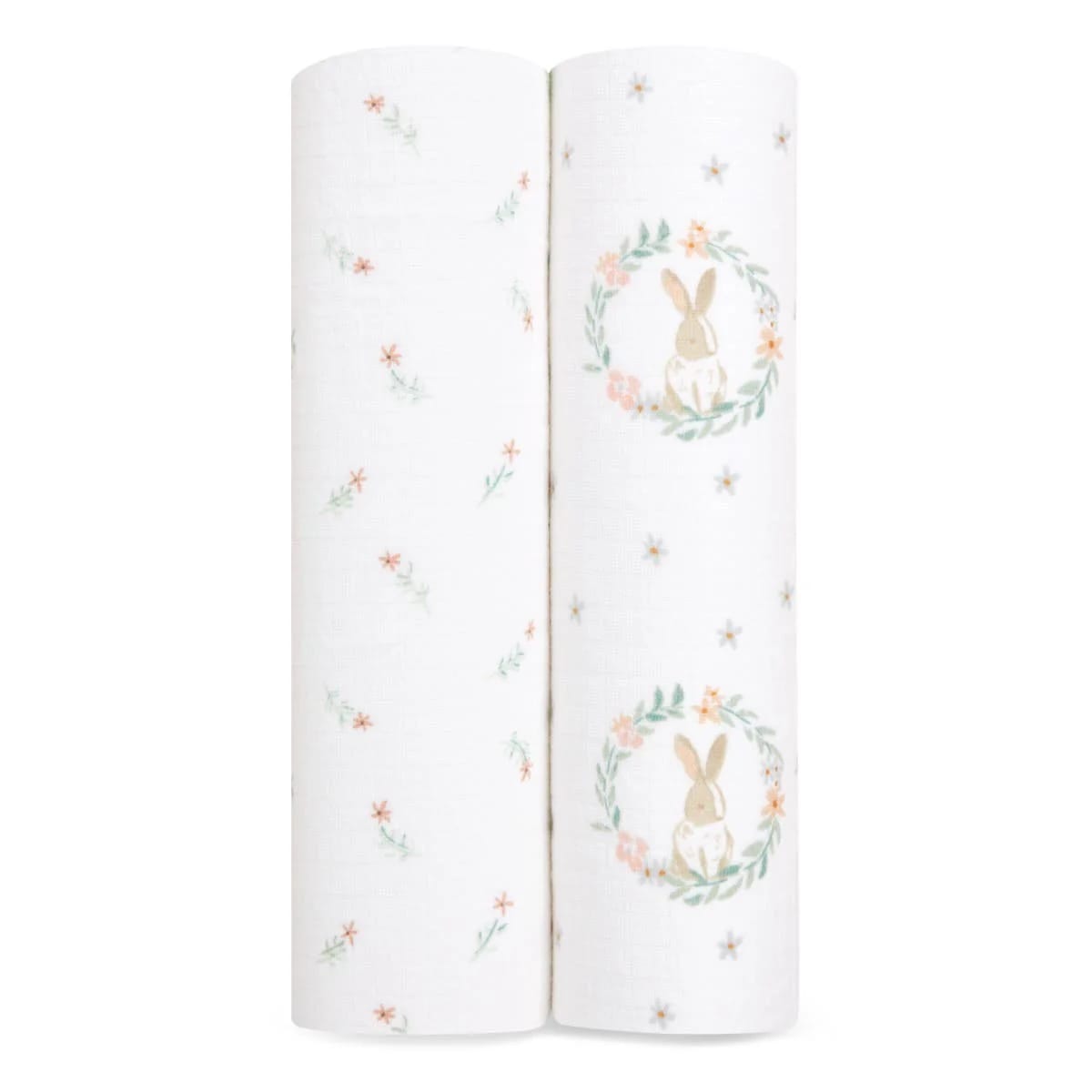 Aden + Anais Essentials Cotton Muslin Swaddle Blanket 2 pk - Blushing Bunnies - ESWC20029