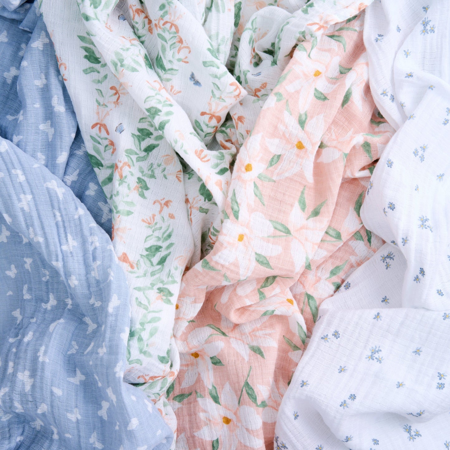 Aden + Anais Essentials Cotton Muslin Swaddle Blanket 4 pk - Butterfly Garden - ESWC40037