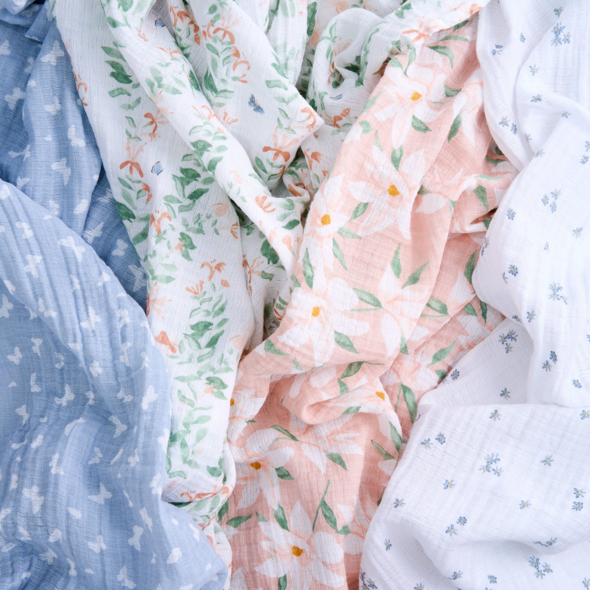 Aden + Anais Essentials Cotton Muslin Swaddle Blanket 4 pk - Butterfly Garden - ESWC40037