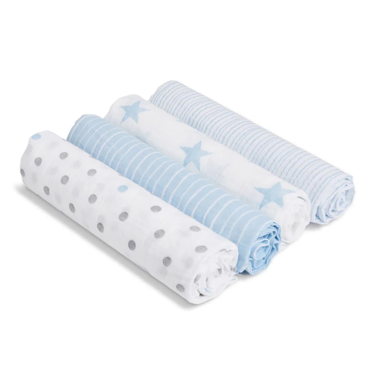 Aden + Anais Essentials Cotton Muslin Swaddle Blanket 4 pk - Dapper - S3101