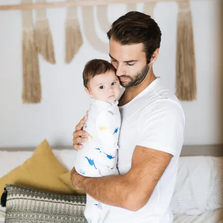 Aden + Anais Essentials Easy Swaddle Wrap Quick Change 3 pk - Dino-Rama (0-3 months) - EWSK30003