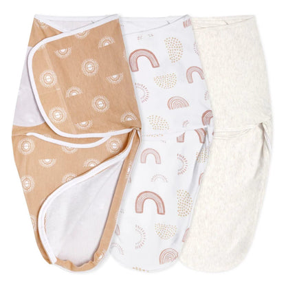 Aden + Anais Essentials Easy Swaddle Wrap Quick Change 3 pk - Keep Rising (0-3 months) - EWSK30022