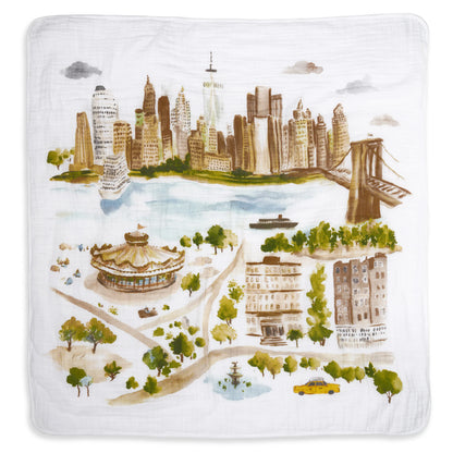 Aden + Anais Organic Cotton Muslin Dream Blanket - New York City - ADBO10011