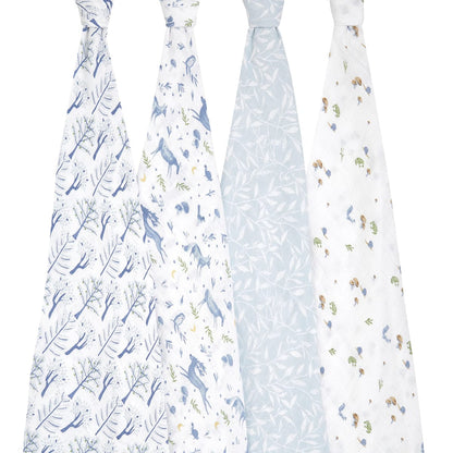 Aden + Anais Organic Cotton Swaddles, 4 Pack - Outdoors - ASWO40002