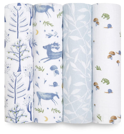 Aden + Anais Organic Cotton Swaddles, 4 Pack - Outdoors