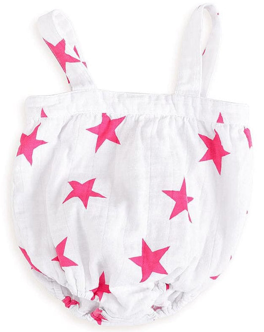 Aden + Anais Romper - Shocking Pink Star (6-9 Months) - 2918-AA