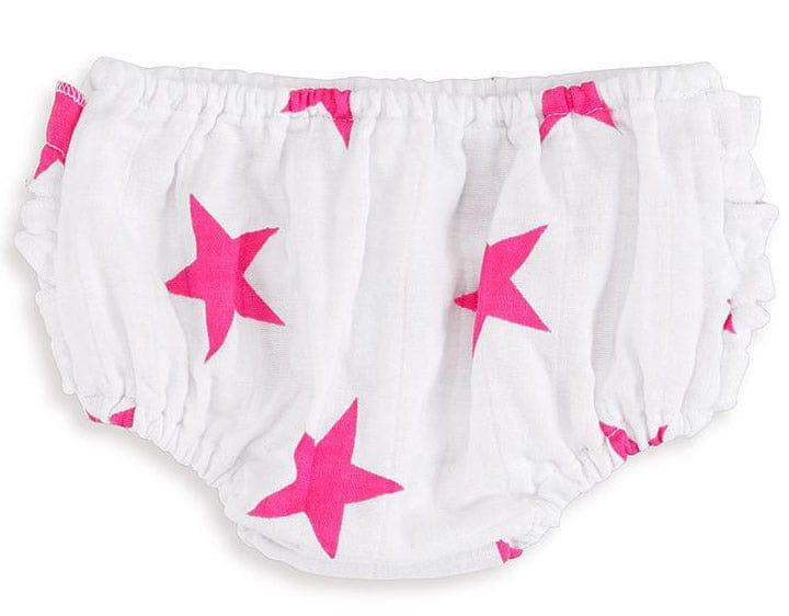 Aden + Anais Ruffle Bloomer - Shocking Pink Star (9-12 Months) - 2853